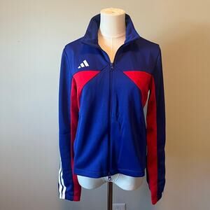 Adidas Womens Red White Blue Athletic Tiro Track Top Jacket – NWT Medium